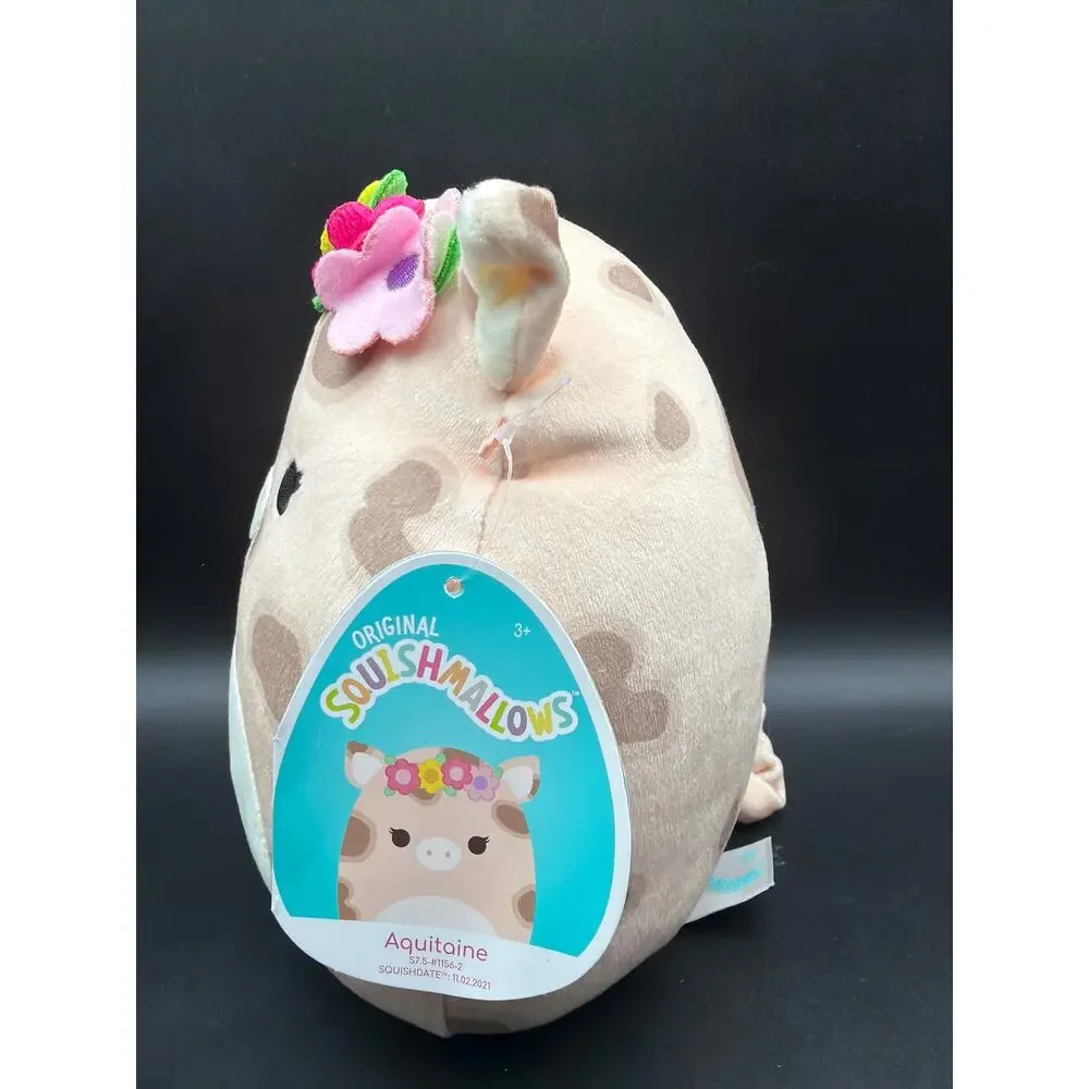 Squishmallows Aquitaine Pig with Flower Crown 8